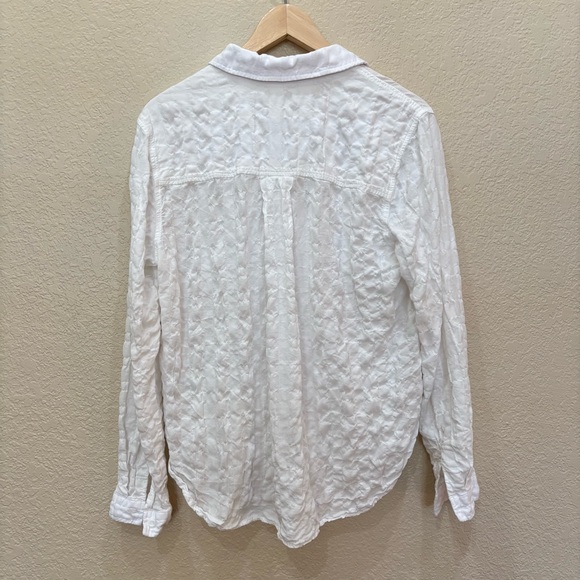 Anthropologie | Cloth & Stone Striped Buttondown Shirt in White Size Medium - Picture 11 of 11